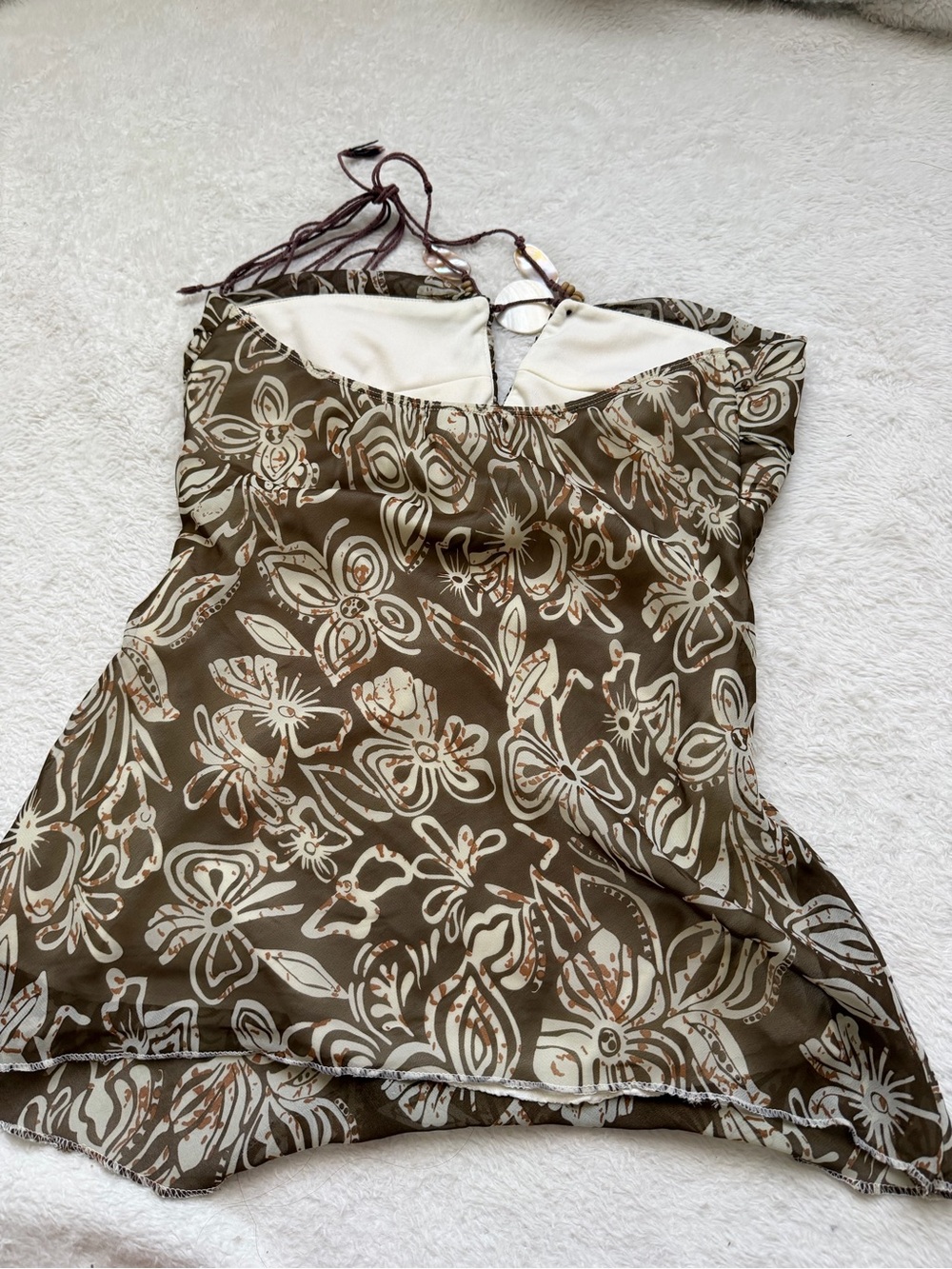 Gorgeous Early 2000s Charlotte Russe Boho floral beaded halter top - Picture 8 of 8